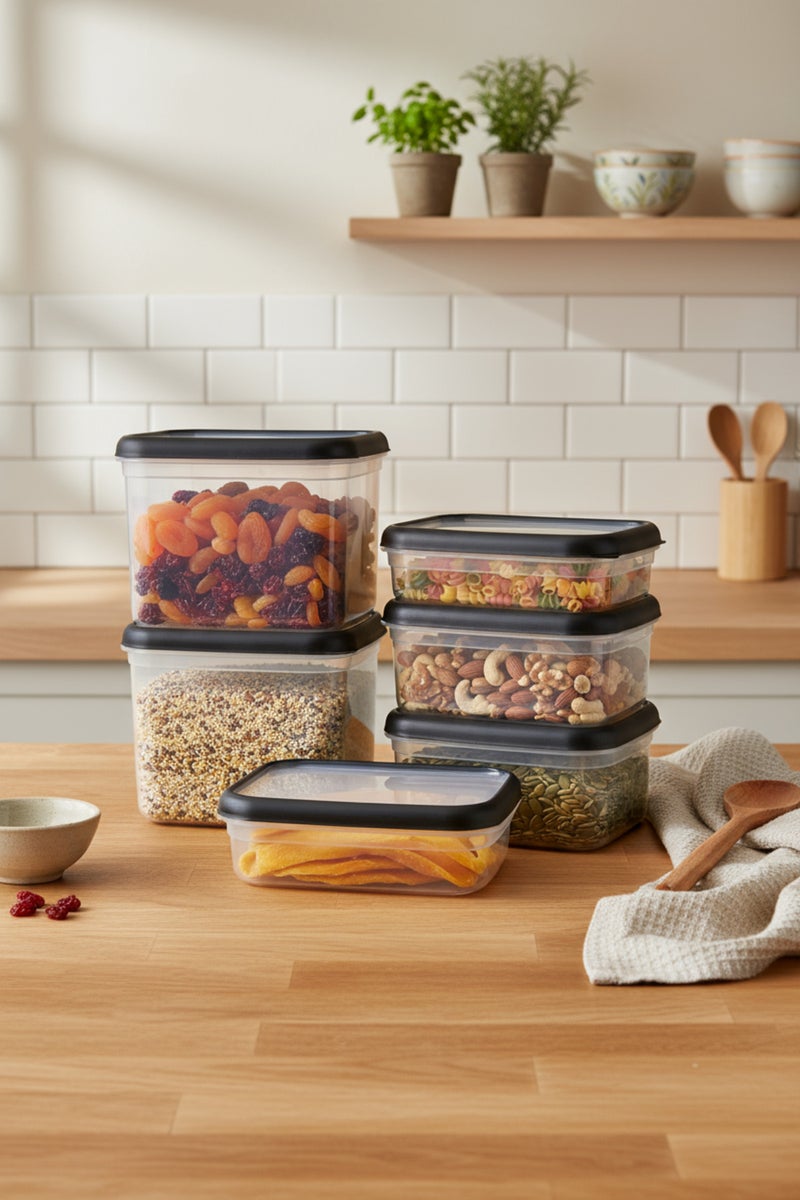 Bernardo Hide Plus 6-Piece Storage Container(2X 1.9Lt - 2X 1 Lt - 2X 0.70 Lt) (Made in Turkey) - Image 4